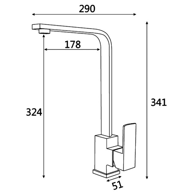 Приобрести смеситель для кухни vieir kitchen 341 мм, песочный v15021(a)