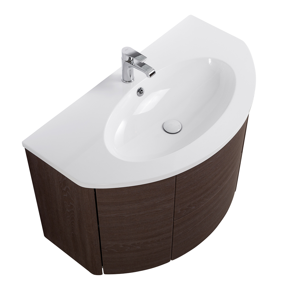 Приобрести cezares тумба подвесная с раковиной eden 91 см rovere scuro soft, коричневая 55070