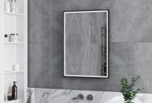 Continent Зеркало с подсветкой Stage Black 60х80 см, черное