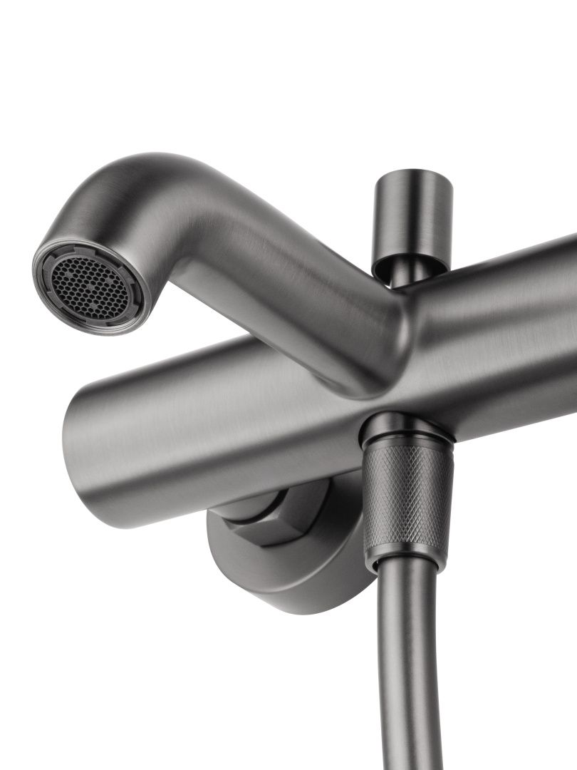 Приобрести смеситель для ванны с душем wonzon & woghand stick, темный графит (ww-88639017-bgm)