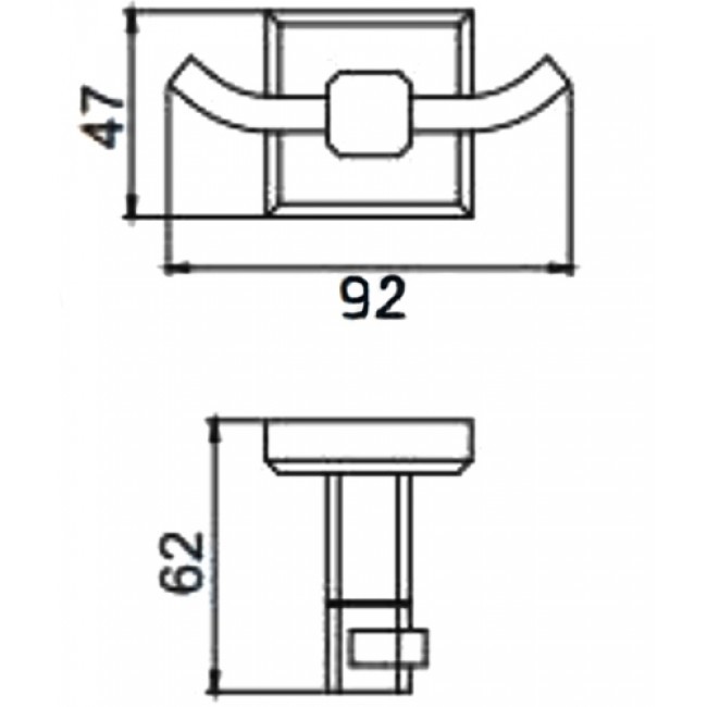Приобрести gappo крючок двойной g3805-2, хром 29038