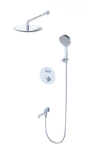 Душевая система с термостатом встраиваемая WONZON & WOGHAND STICK, Хром (WW-88929010-CR)