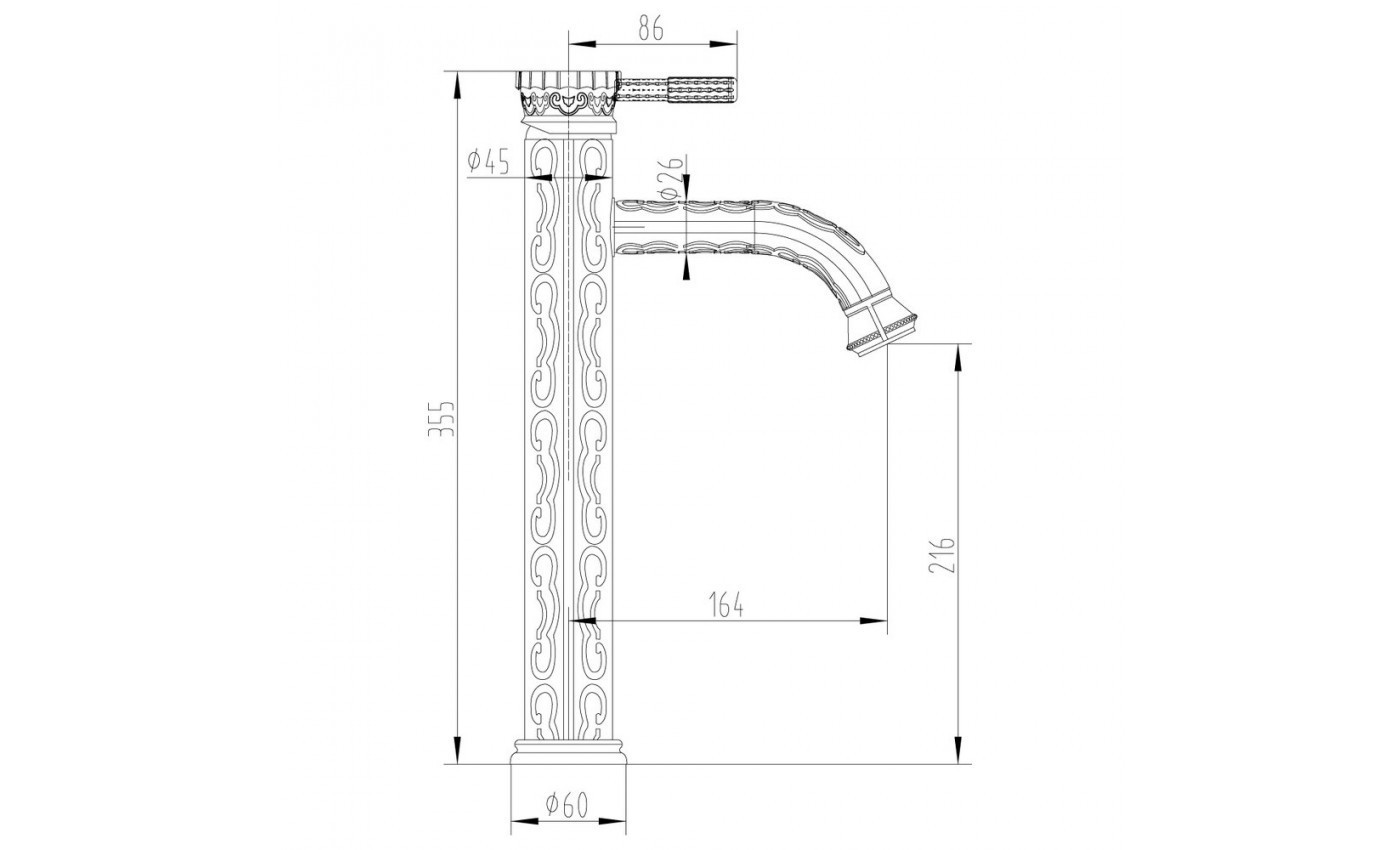 Приобрести lemark смеситель для раковины jasmine, бронза lm6609b
