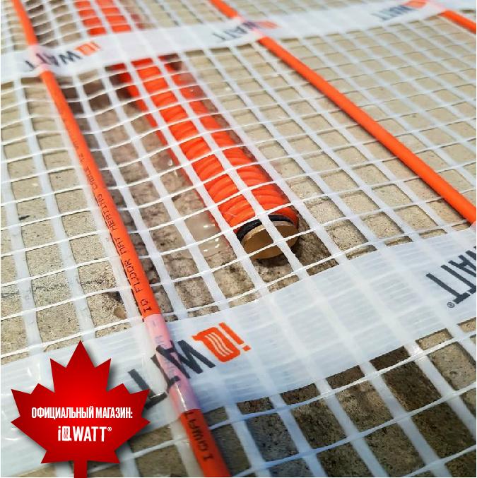 Приобрести iqwatt тонкий самоклеящийся греющий мат floor mat 150 вт/м.кв - 1м²