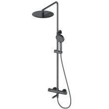 Душевая система с термостатом WONZON & WOGHAND, Темный графит (WW-88739902-BGM)