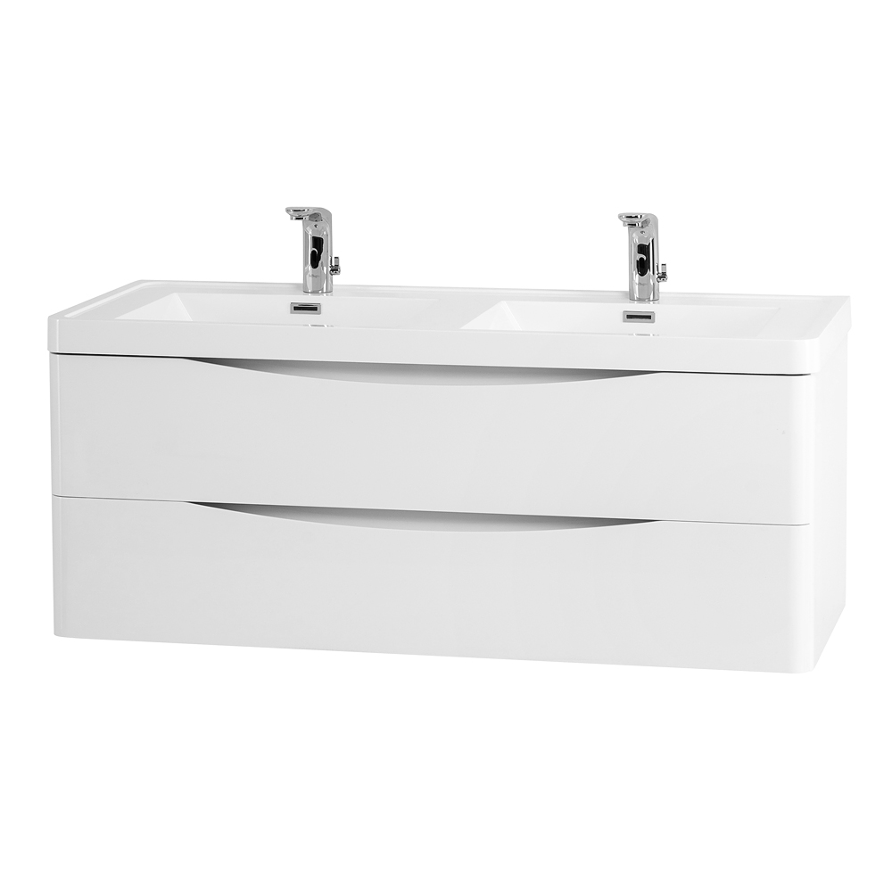 Приобрести belbagno тумба с раковиной ancona-n 120 см, подвесная bianco lucido, белая раковина