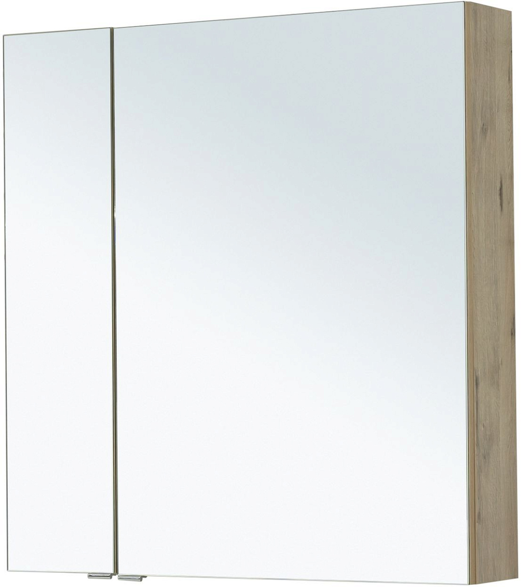 Приобрести aquanet зеркальный шкаф алвита new 80 см, дуб веллингтон белый