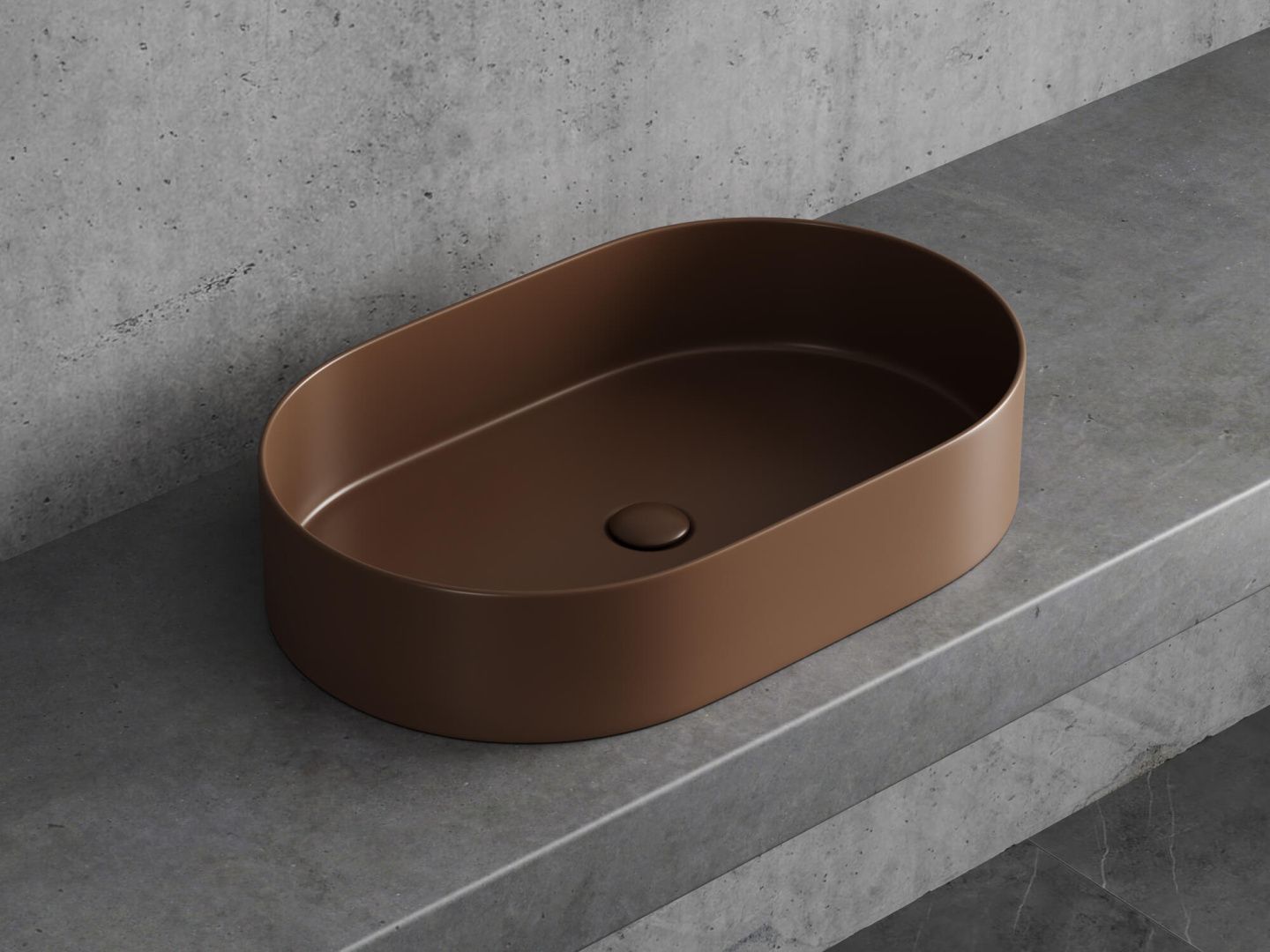 Приобрести hayzburg накладная раковина чаша 60х38 см, кофеин матовая hb-0036mdb