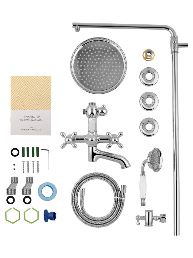 Приобрести душевая система wonzon & woghand retro, хром (ww-88739020-cr)