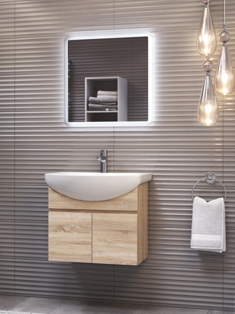 Приобрести vigo тумба с раковиной wing 60см, 2 дверцы, подвесная, дуб сонома tp.win.bal.60.2d дуб сонома