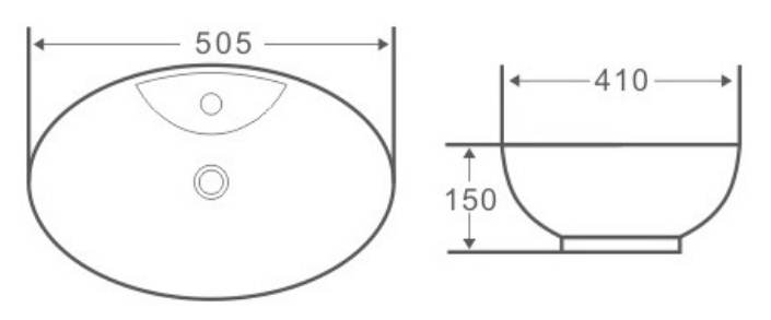 Приобрести раковина-чаша ceramalux 40 см 78197