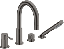 Boheme Смеситель для ванной Uno, врезной, оружейная сталь 460-GM