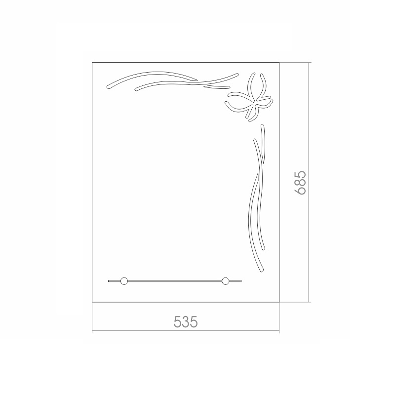 Приобрести loranto зеркало альтаир 53,5х68,5 см, пескоструйный рисунок 00000003