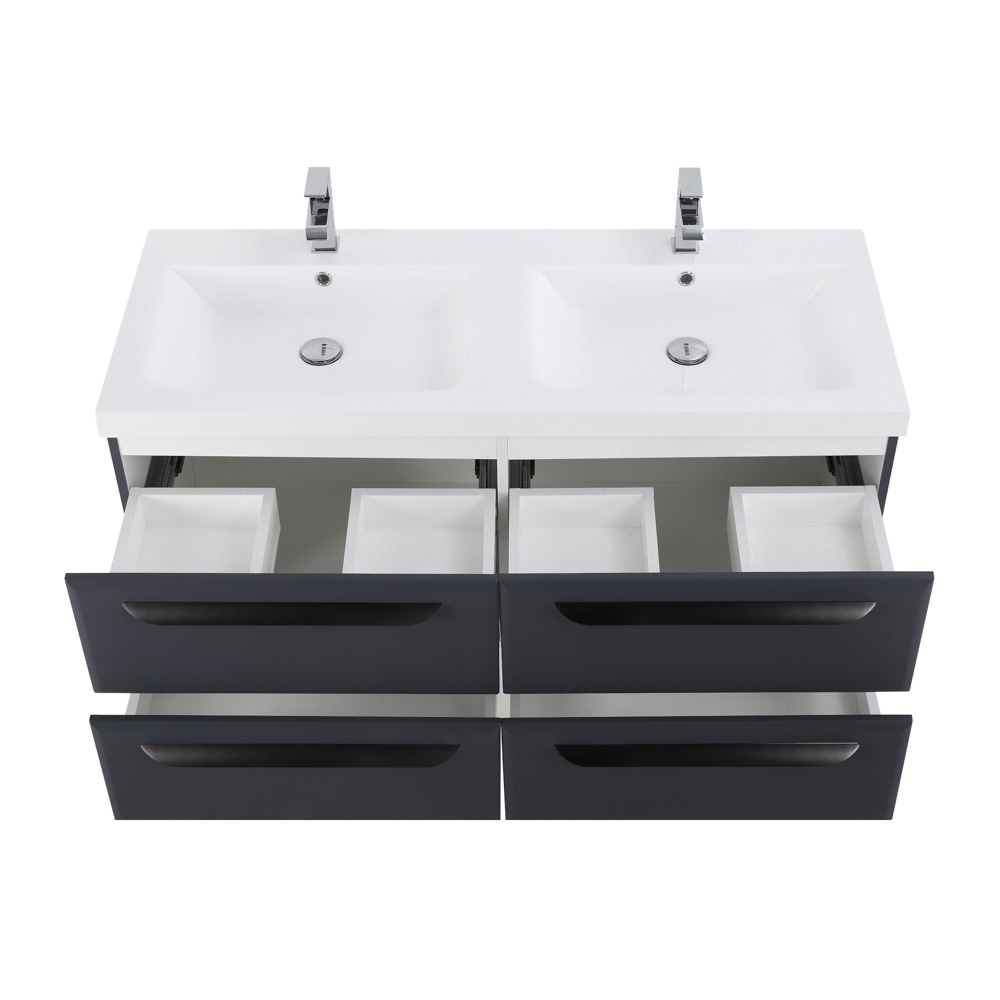 Приобрести cezares тумба подвесная с раковиной eco 120 см grafito, графит eco-1200-4c-so-2-gr-p