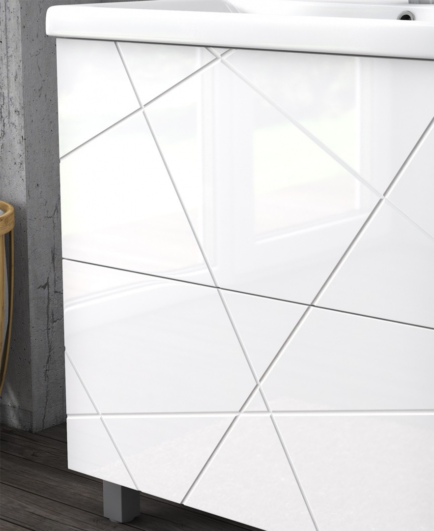 Приобрести vigo тумба с раковиной geometry 50см, 2 ящика, напольная, белая tn.geo.fos.50.2y