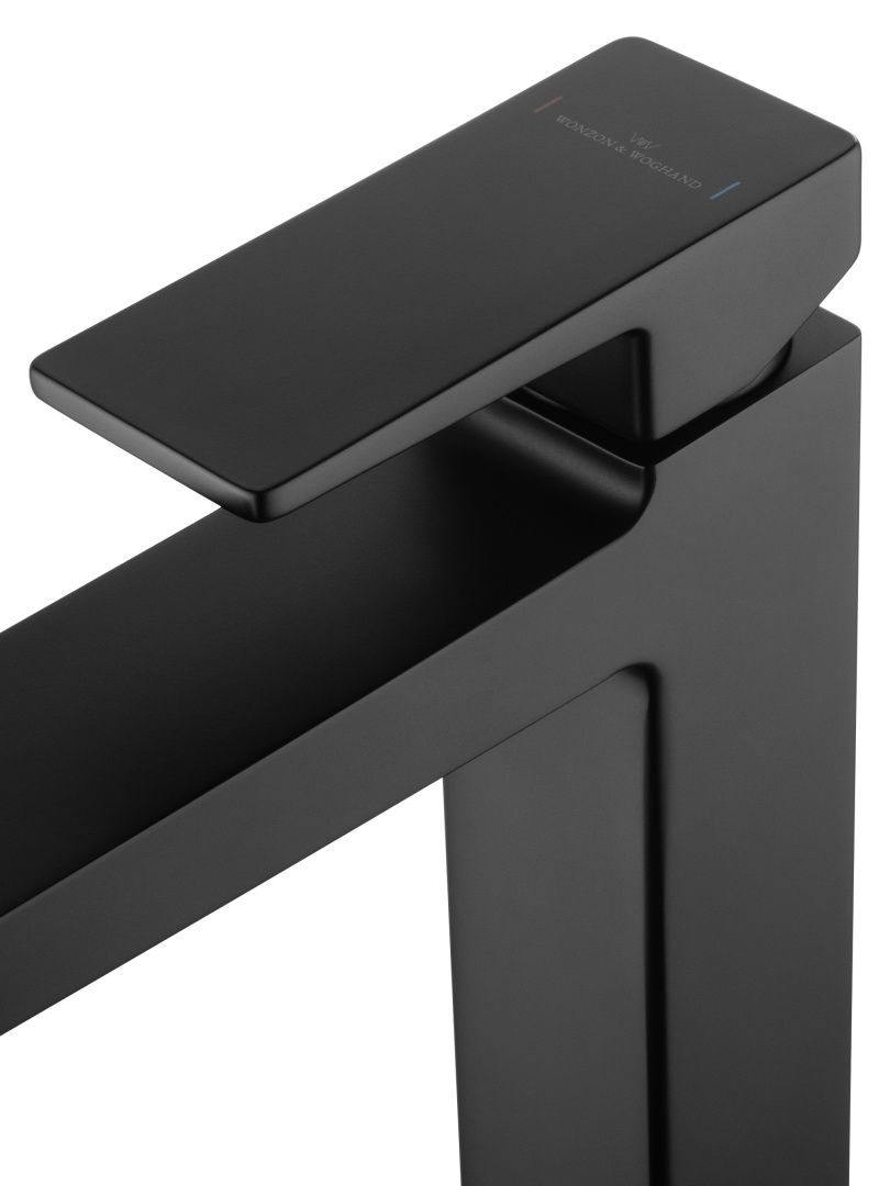 Приобрести смеситель для раковины высокий wonzon & woghand cube 2.0, черный матовый (ww-88019068-mb)