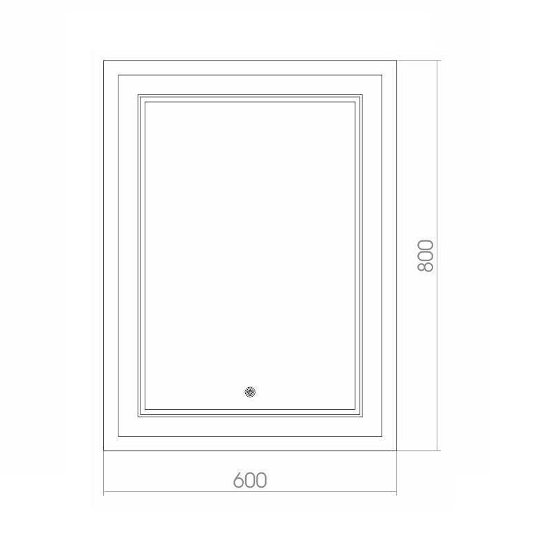 Приобрести azario зеркало grand 600*800 сенсорный выключатель фр-00001397
