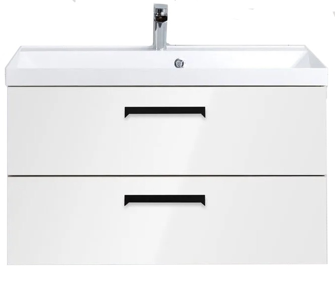 Приобрести тумба подвесная с раковиной belbagno aurora-900-2c-so-bl 90 см, bianco lucido