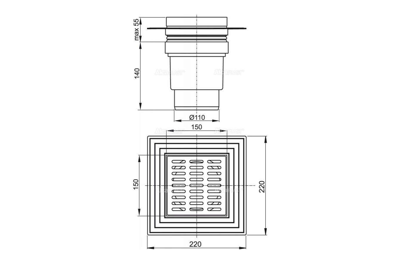 Приобрести сливной трап alcaplast apv13