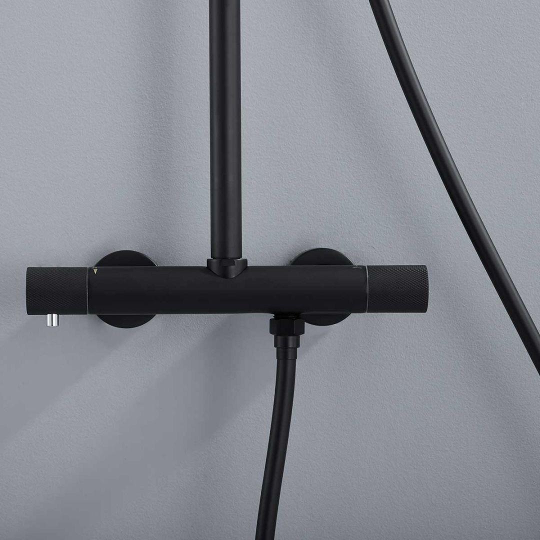 Приобрести vincea душевая стойка desire, термостат, черный матовый vsfs-1d0tmb