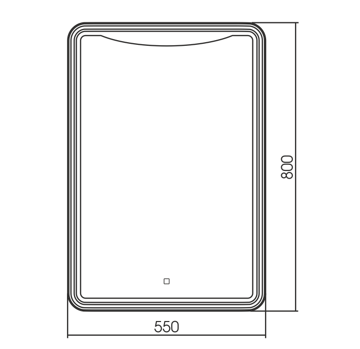 Приобрести azario зеркало мали 55х80 см, белый, с подсветкой, сенсорный выключатель, диммер, led-00002534