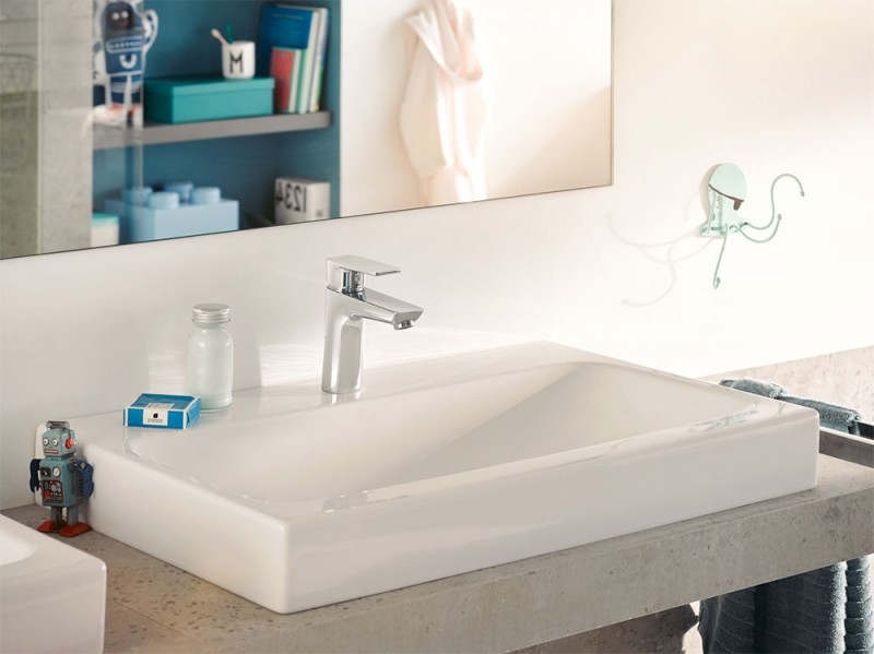 Приобрести kludi pure&style однорычажный смеситель на умывальник 100, без донного клапана, арт. 402920575