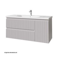 Caprigo Тумба с раковиной FORTE-Smalty TYPE 120 см, левая, серая, эмаль