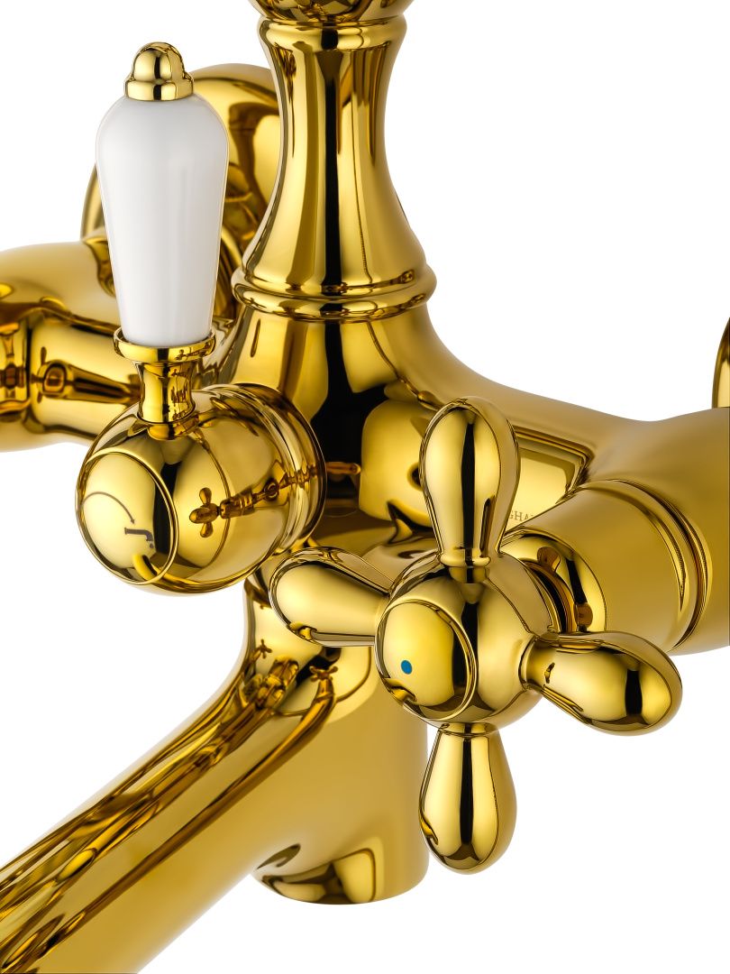 Приобрести смеситель для ванны с душем wonzon & woghand retro, глянцевое золото (ww-88639020-pg)