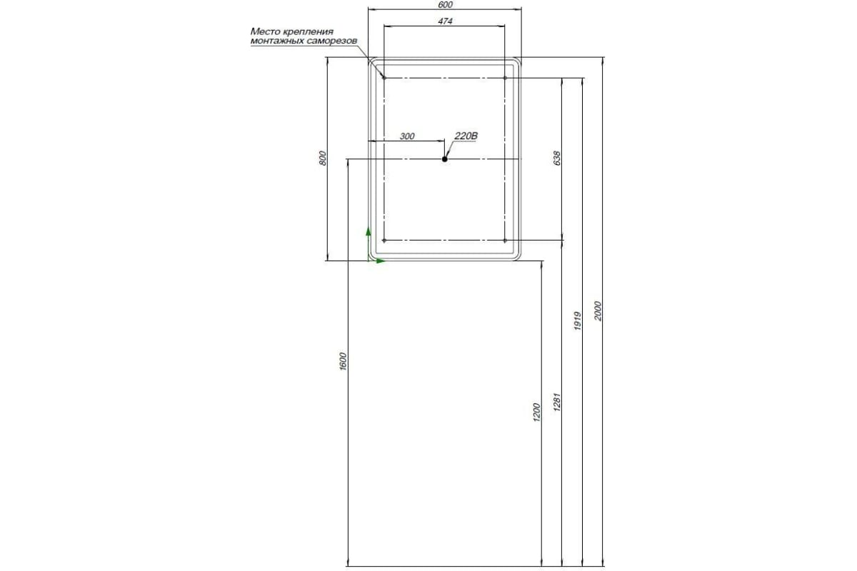 Приобрести aquanet зеркальный шкаф оптима 60 см, с led подсветкой