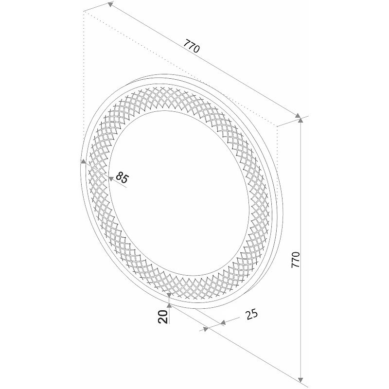 Приобрести continent зеркало с подсветкой uranus 77х77 см, сенсорный включатель, белое