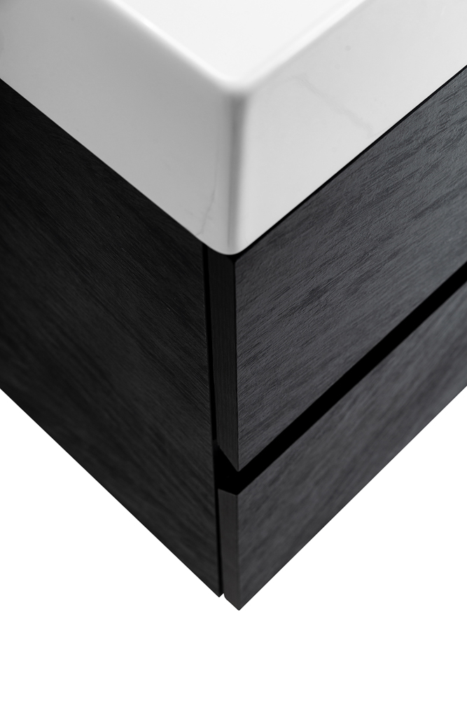 Приобрести cezares тумба подвесная с раковиной molveno 46 100 см nero, черная molveno 46-100-2c-so-nc