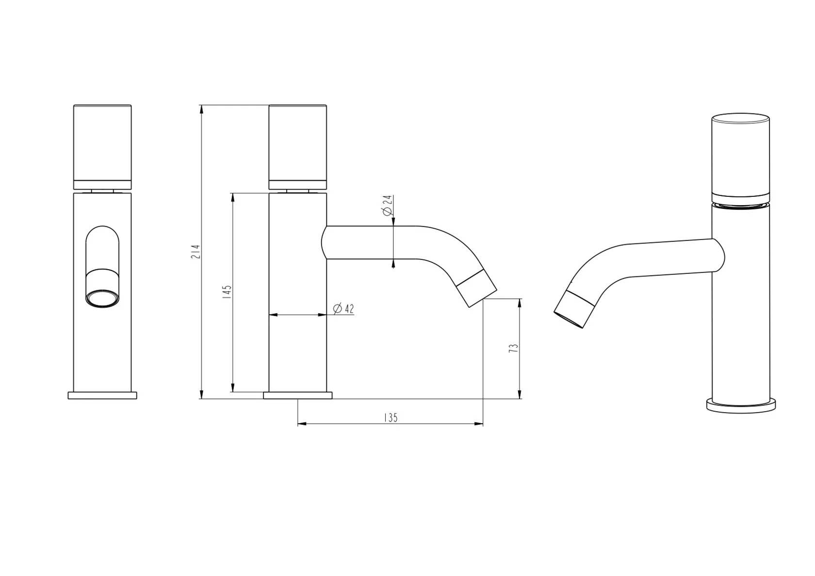 Приобрести boheme смеситель для раковины stick, белый\золото 121-wg.2