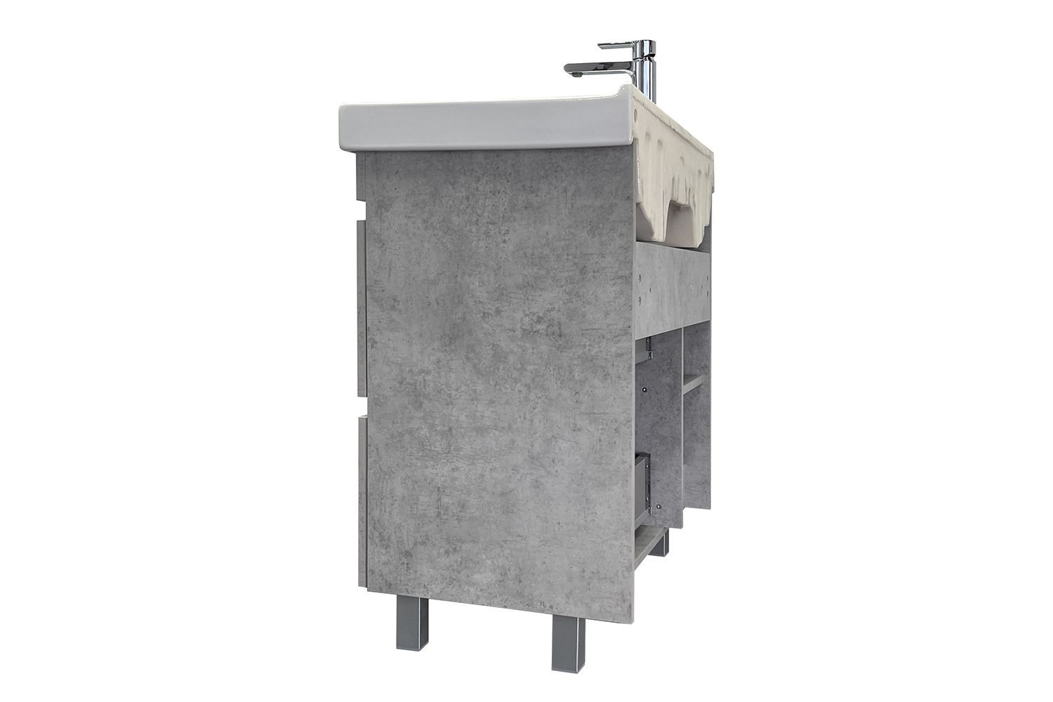 Приобрести сomforty тумба с раковиной осло-80н, светлый бетон