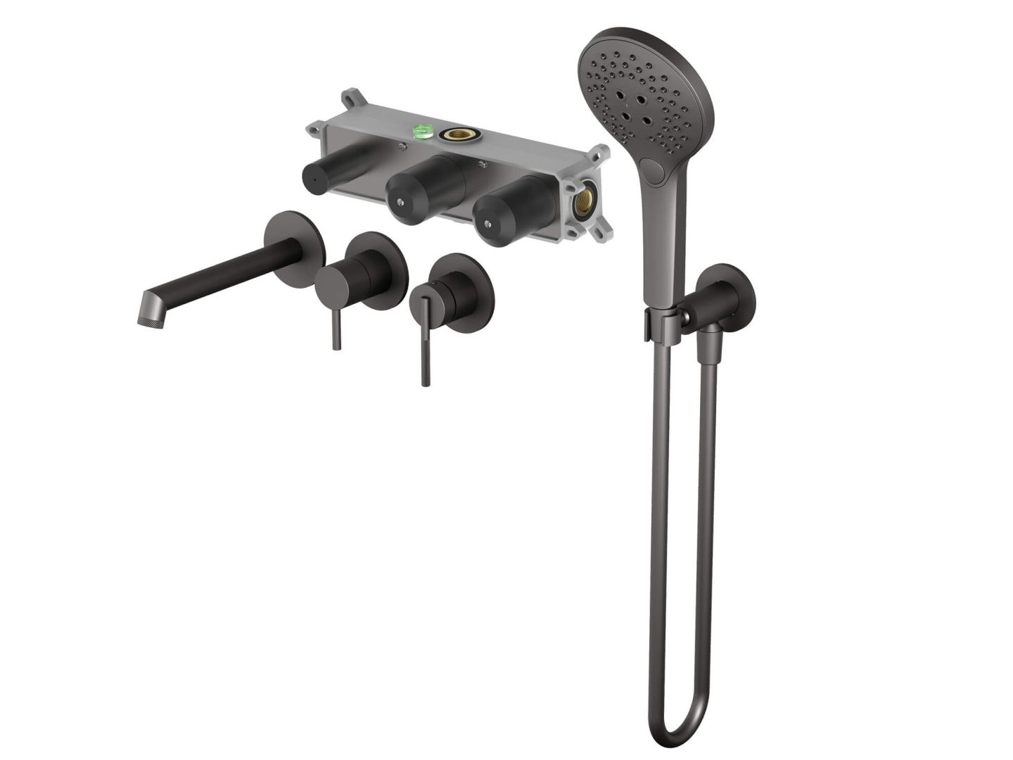 Приобрести hayzburg встраиваемый смеситель для ванны и душа, графит hb-4004-2gg