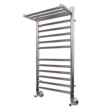 Полотенцесушитель водяной Point 400х800 Аврора премиум П11 с полкой, хром PN10148SP