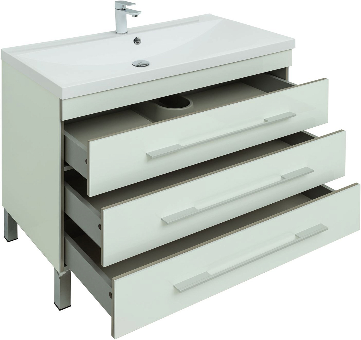 Приобрести aquanet тумба с раковиной верона 100 см, белая 00287663