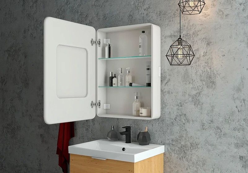 Приобрести continent зеркало шкаф с подсветкой elliott 60х80 см, сенсорный включатель, левосторонее, белое