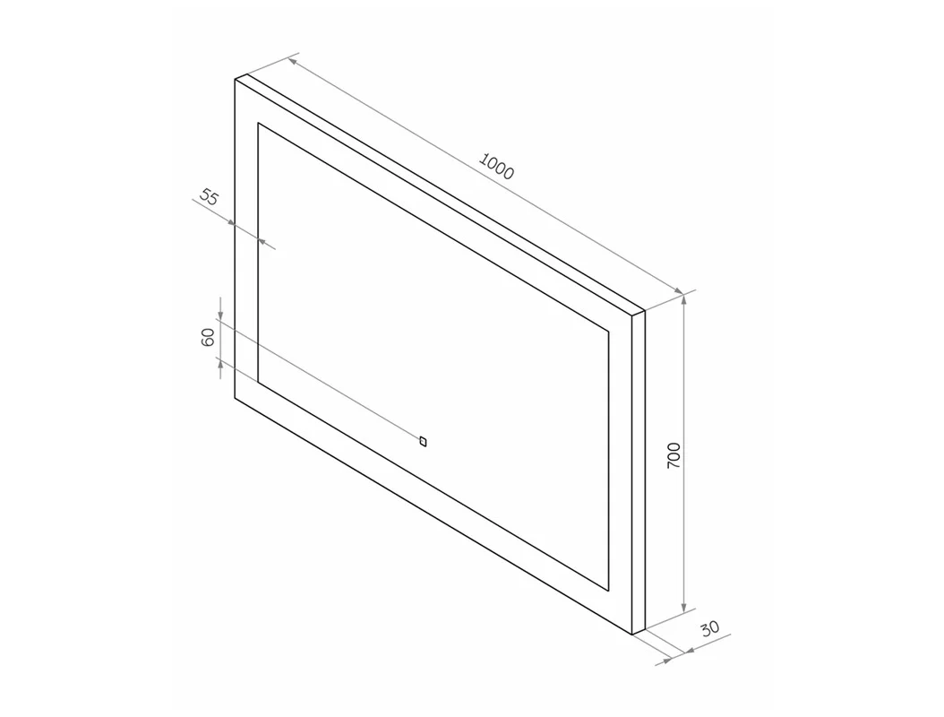 Приобрести continent зеркало с подсветкой relax 100х70 см, белое