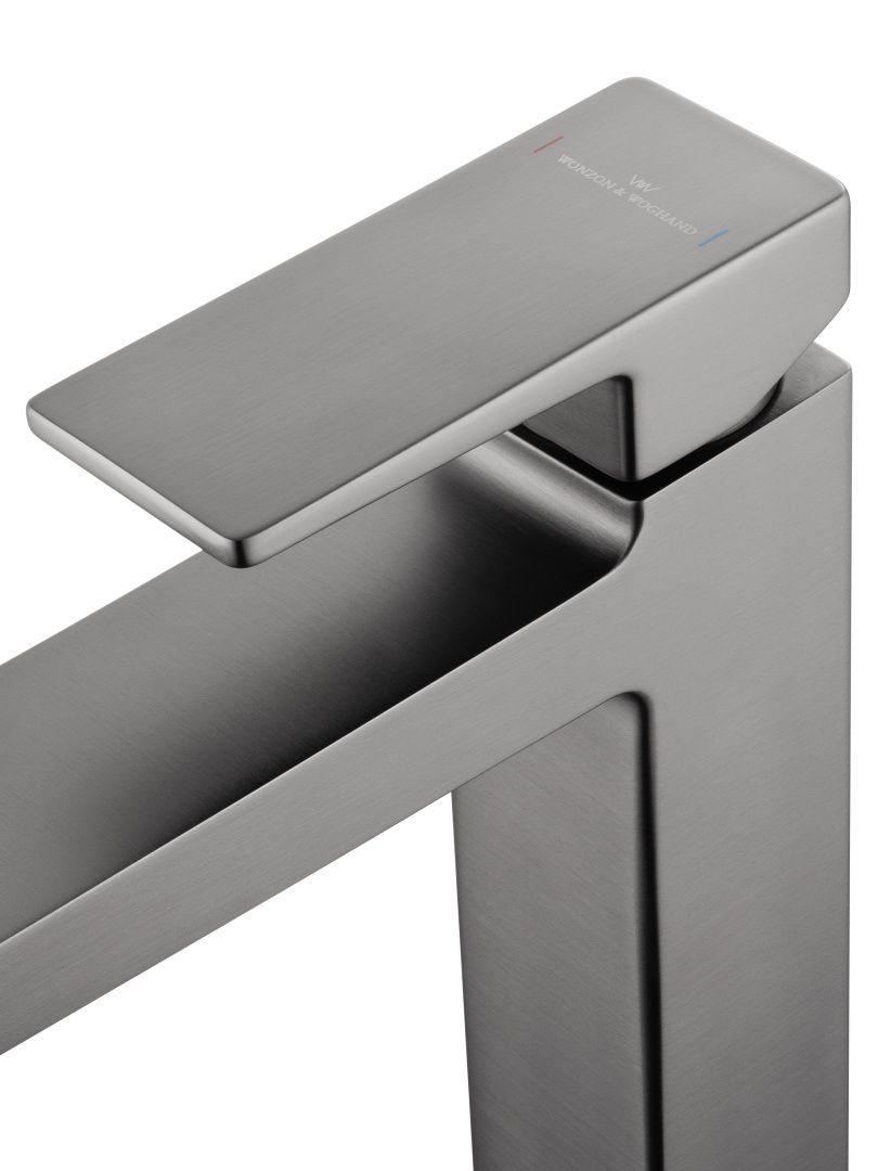 Приобрести смеситель для раковины высокий wonzon & woghand cube 2.0, темный графит (ww-88019068-bgm)