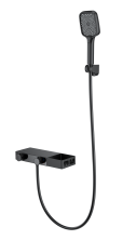Смеситель для ванны с душем WONZON & WOGHAND Shelf, Черный матовый (WW-B2551-MB)