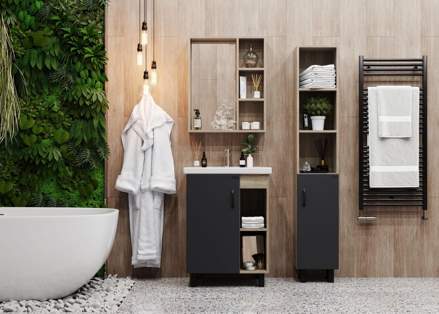 Приобрести onika зеркало шкаф тимбер 60х70см, 206070