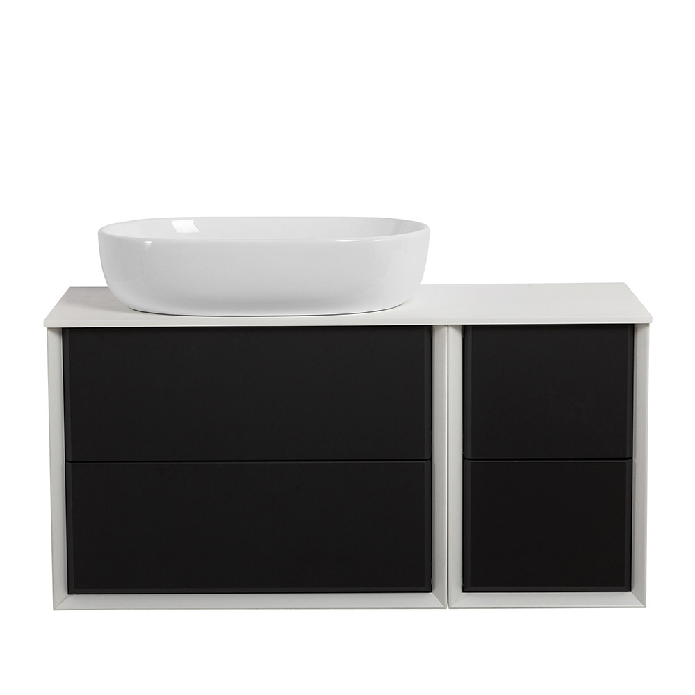 Приобрести cezares тумба со столешницей подвесная bellagio 106 см grafite, графит 54715