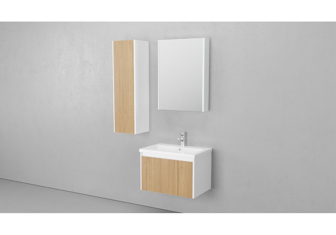 Приобрести тумба подвесная с раковиной velvex klaufs 70 см tpkla.70.1y-617.216, белый/дерево