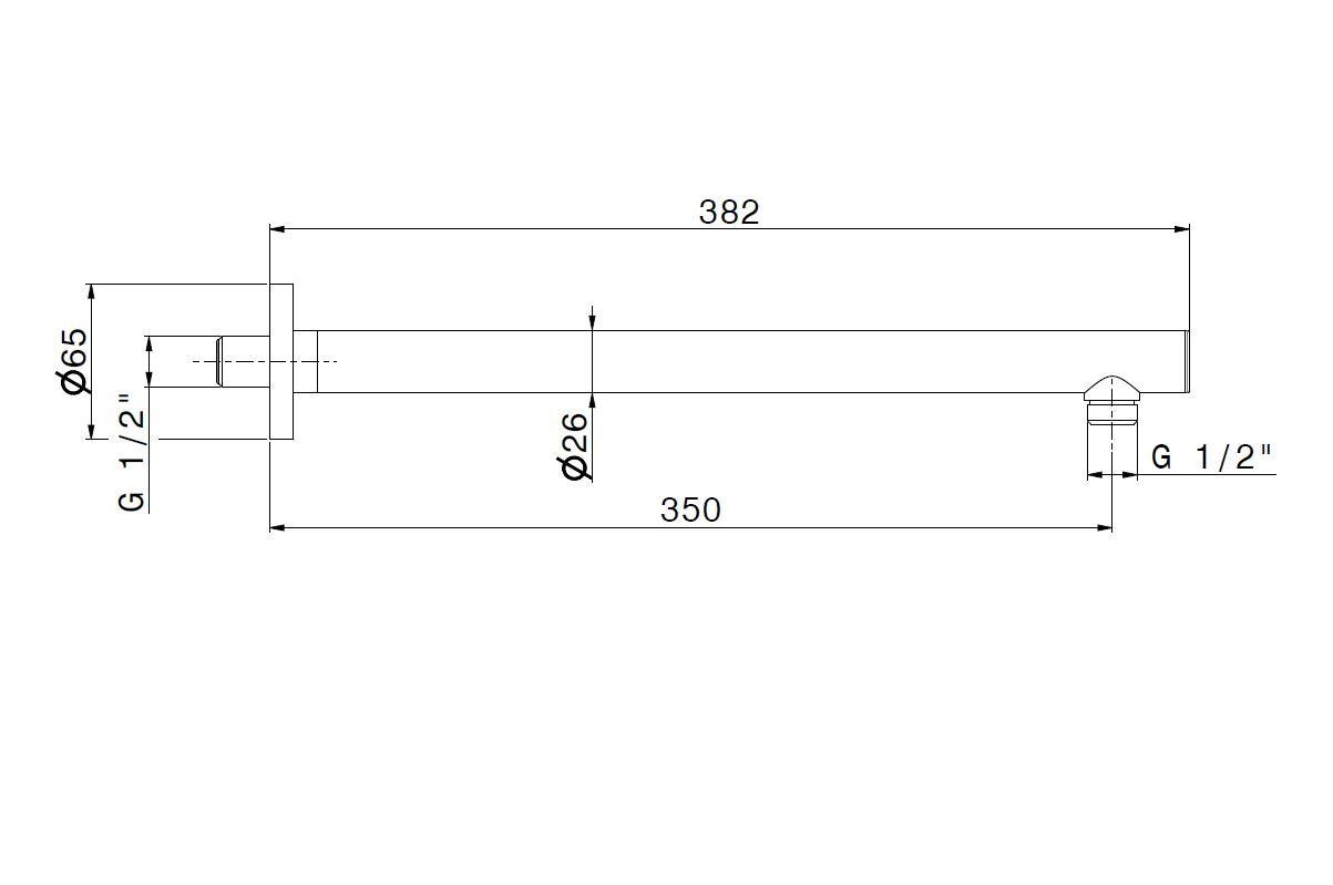 Приобрести kerama marazzi кронштейн верхнего душа ole, черный матовый 27670km.01.093