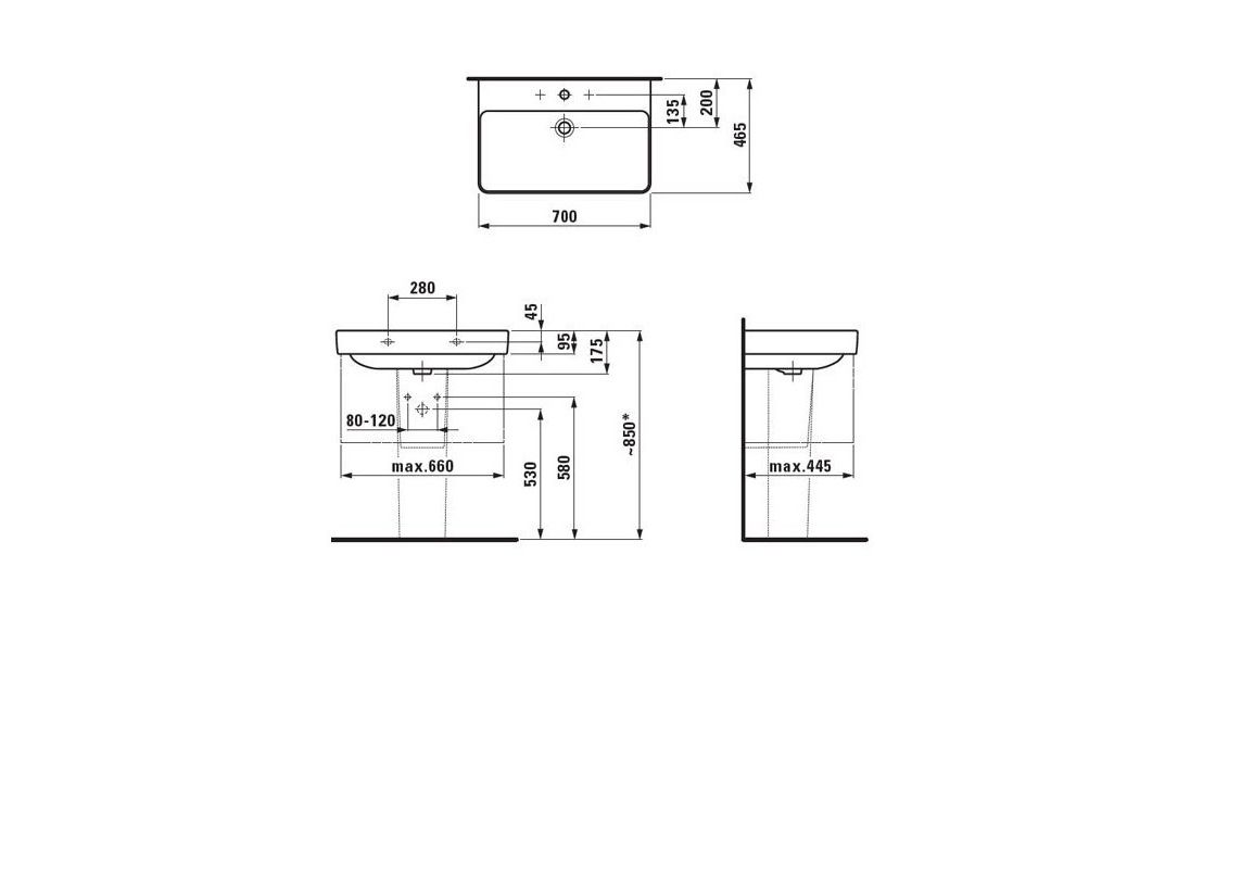 Приобрести раковина подвесная laufen pro 70 см