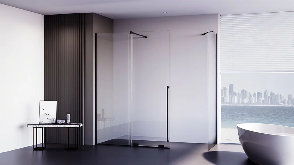 Приобрести veconi душевое ограждение premium trento 100х120 см, черное матовое, прозрачное ptc50-sp-120100-b-01-c4