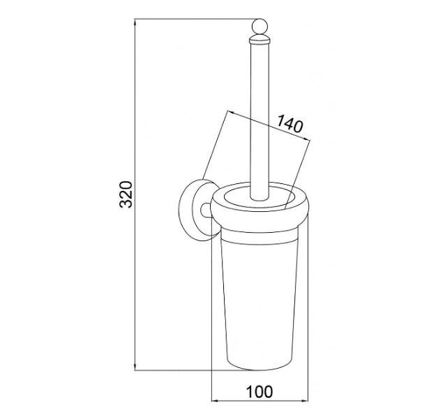 Приобрести boheme ершик для унитаза palazzo, золото 10164
