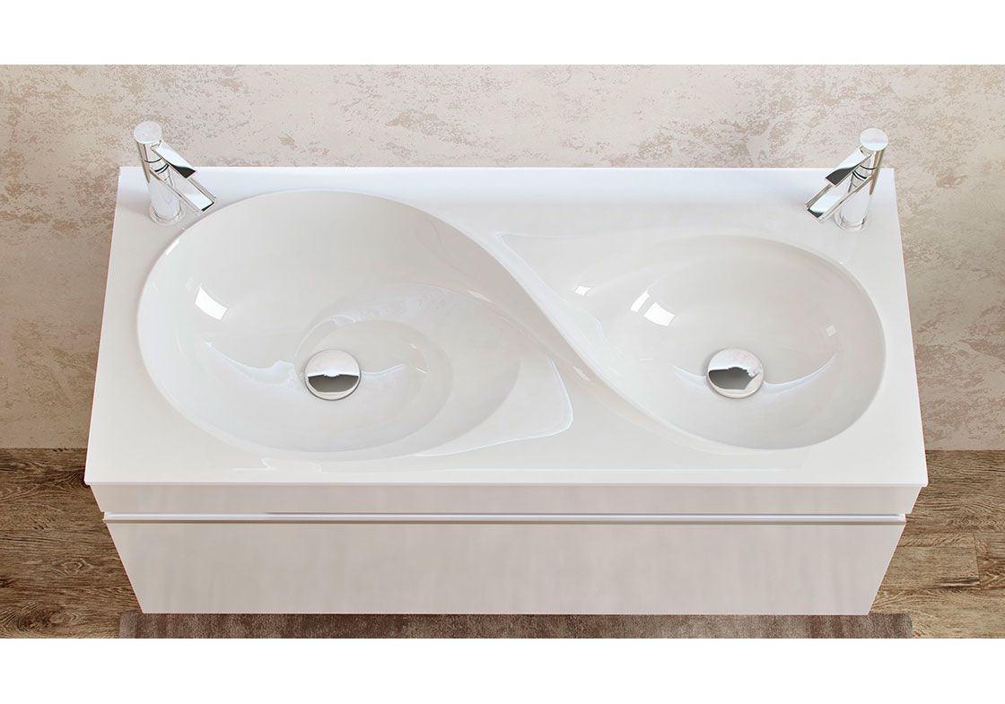 Приобрести тумба подвесная с раковиной velvex otto 100 см tpott.100-21.11, белый