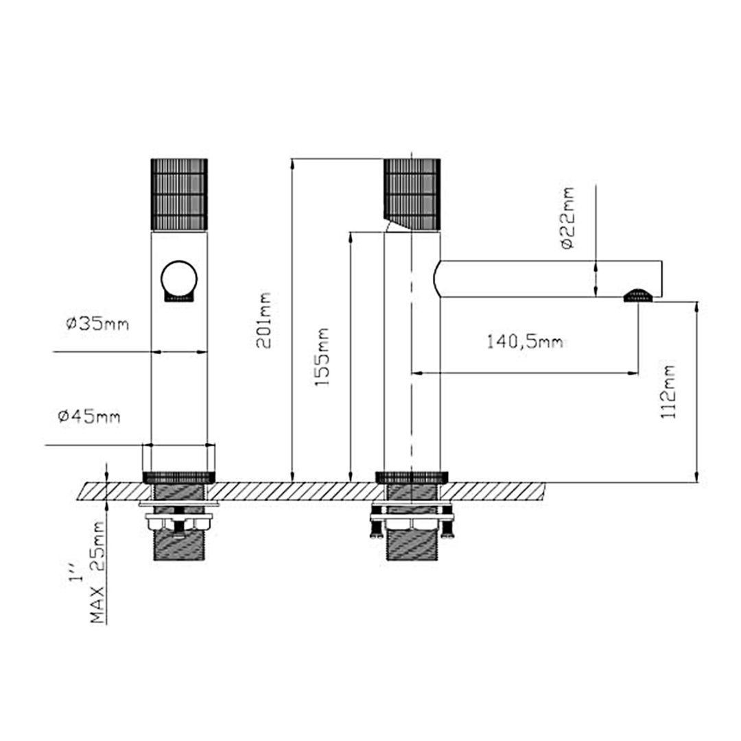 Приобрести vincea смеситель для раковины groove, черный матовый vbf-4g1mb