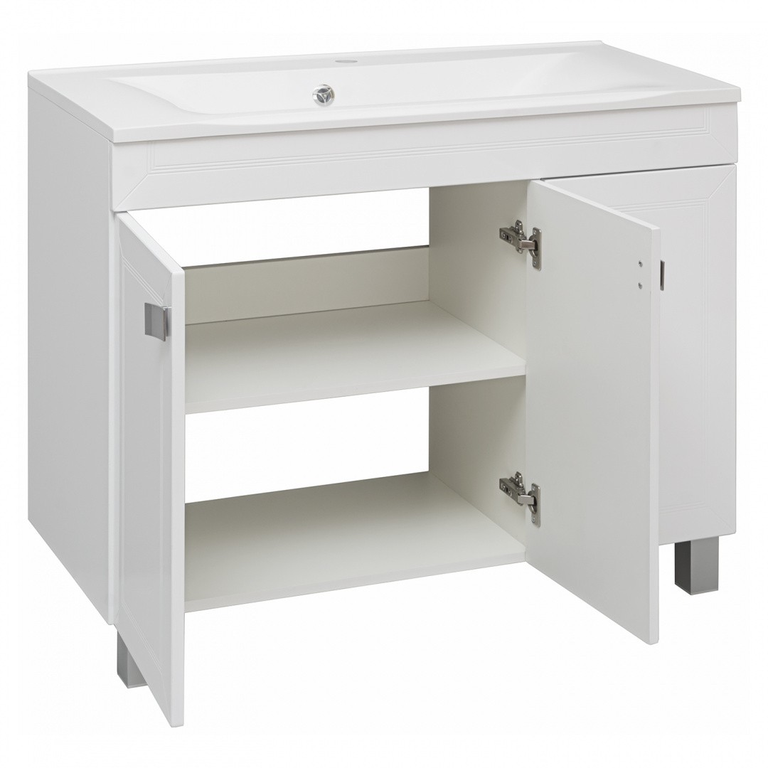 Приобрести aqua de marco тумба напольная с раковиной ostin 100см. 3 двери